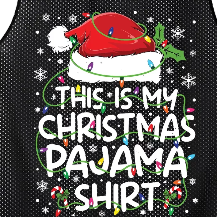 This Is My Christmas Pajamas Mesh Reversible Basketball Jersey Tank