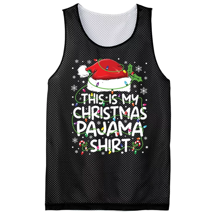 This Is My Christmas Pajamas Mesh Reversible Basketball Jersey Tank