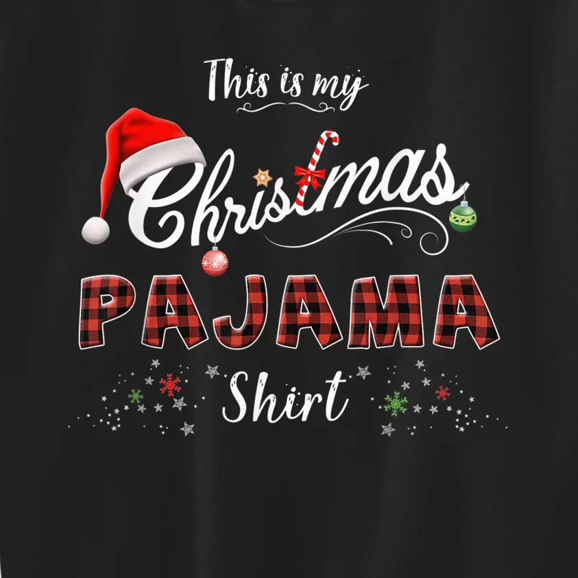 This is My Christmas Pajama Shirt Funny Christmas Shirt Kids Sweatshirt