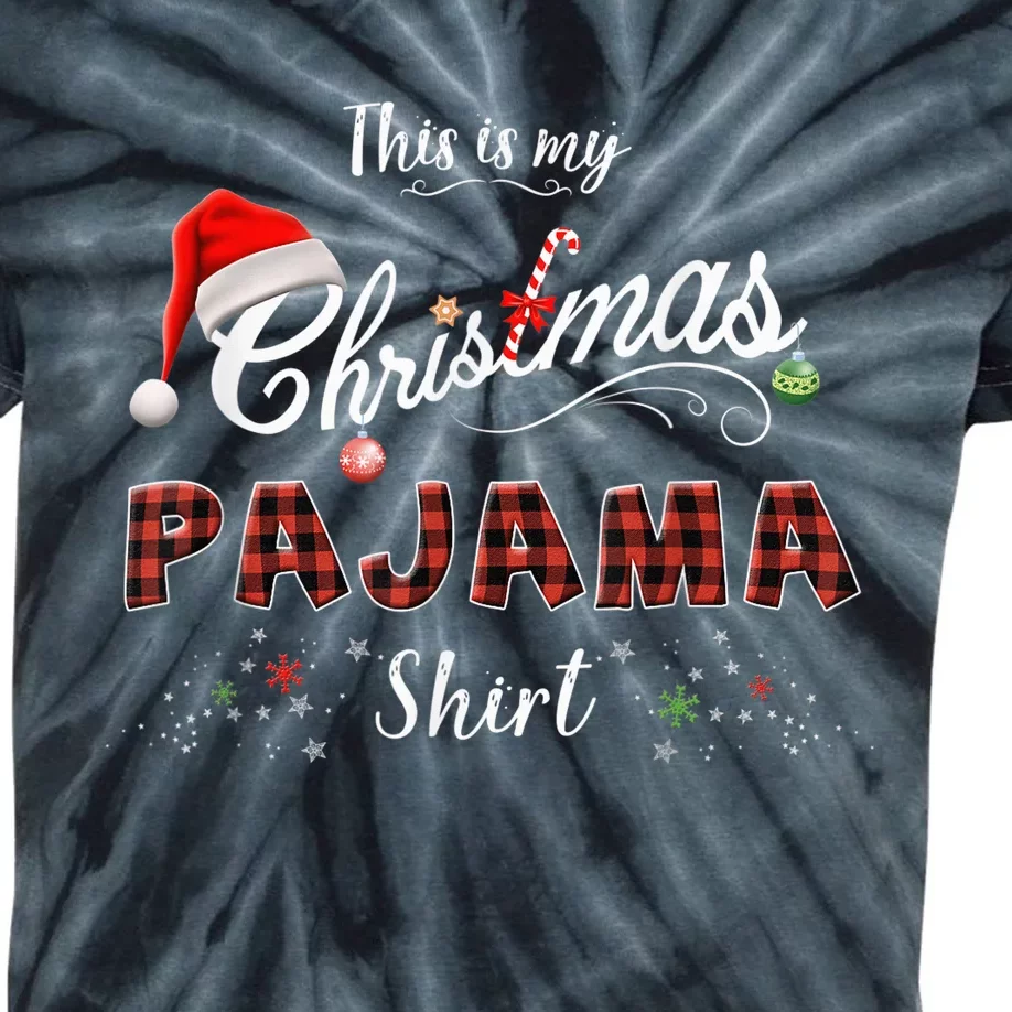 This is My Christmas Pajama Shirt Funny Christmas Shirt Kids Tie-Dye T-Shirt