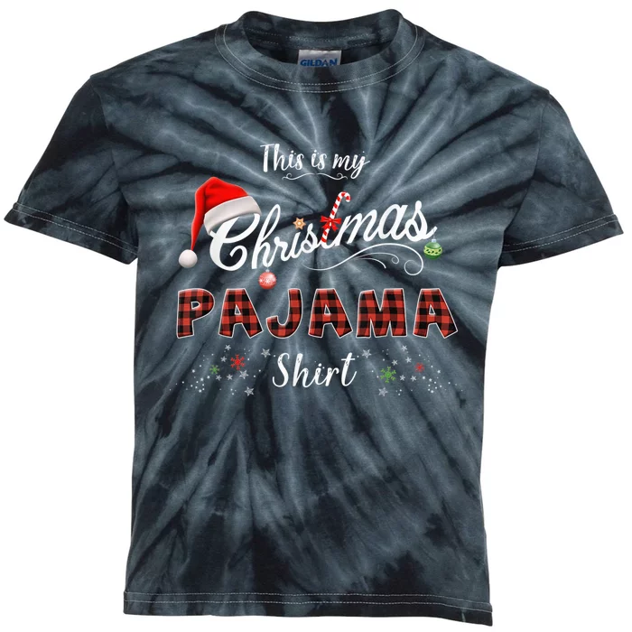 This is My Christmas Pajama Shirt Funny Christmas Shirt Kids Tie-Dye T-Shirt