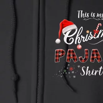 This is My Christmas Pajama Shirt Funny Christmas Shirt Full Zip Hoodie