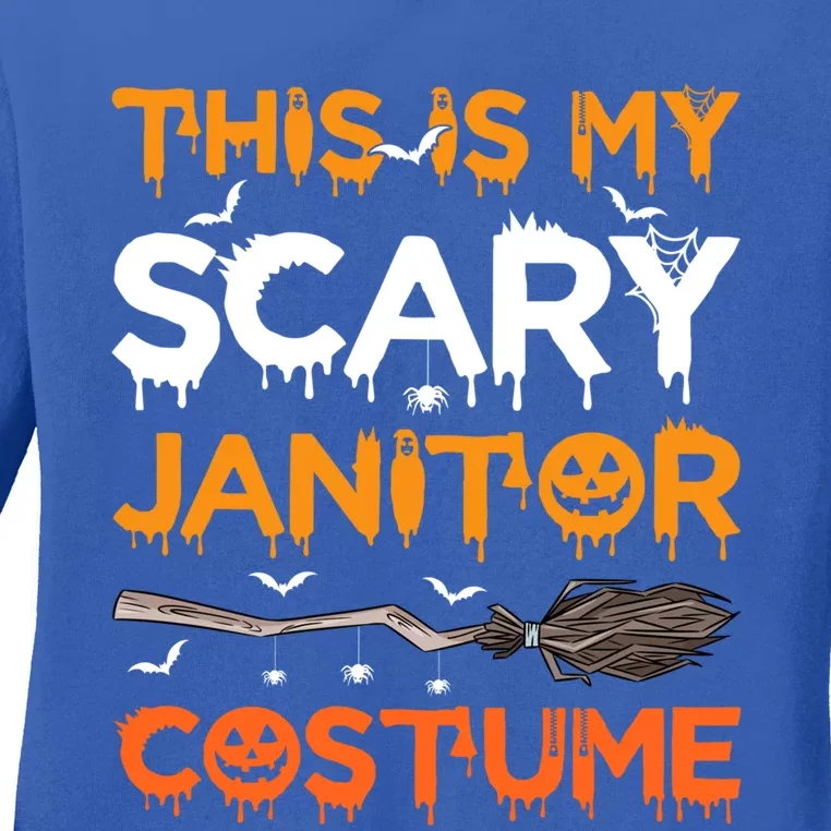 This Is My Scary Janitor Costume Halloween Gift Ladies Long Sleeve Shirt