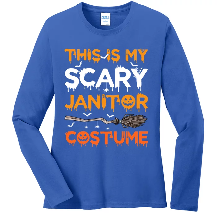 This Is My Scary Janitor Costume Halloween Gift Ladies Long Sleeve Shirt