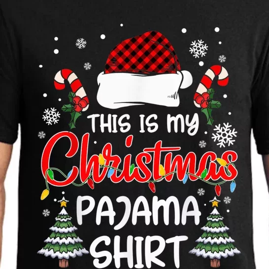 This Is My Christmas Pajama Shirt Xmas Lights Funny Holiday Pajama Set