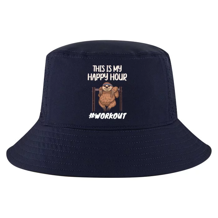 This Is My Happy Hour Workout Gym Sloth Lover Gift Cool Comfort Performance Bucket Hat