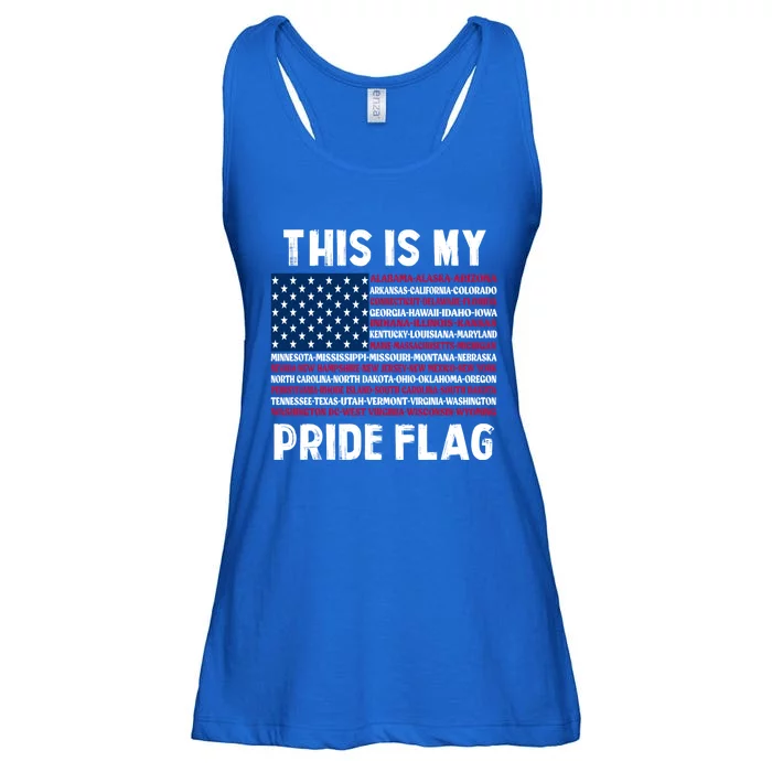 This Is My Pride Flag USA US Flag Ladies Essential Flowy Tank