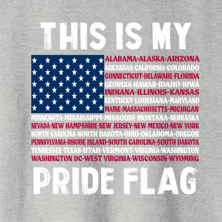 This Is My Pride Flag USA US Flag Women's Crop Top Tee