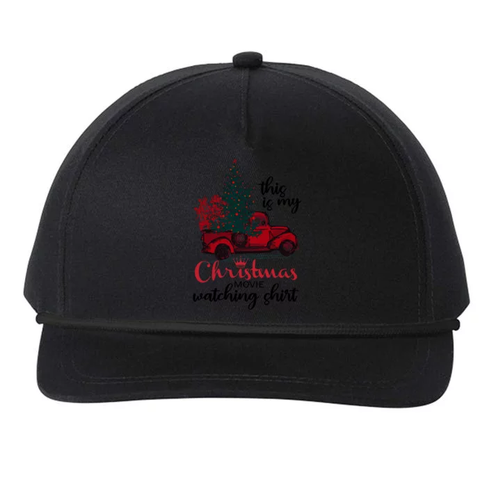 This Is My Christmas Movie Watching Gift Vintage Red Truck Meaningful Gift Snapback Five-Panel Rope Hat