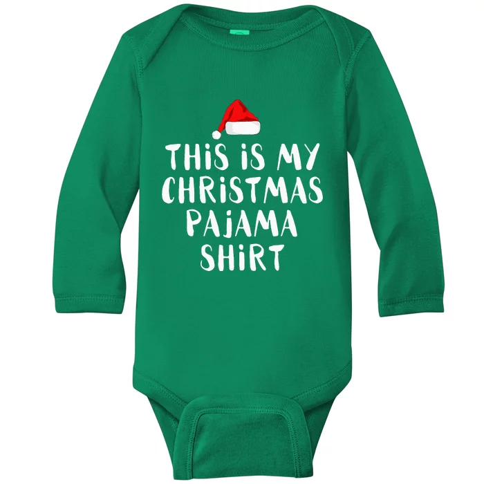 This Is My Christmas Pajama Baby Long Sleeve Bodysuit