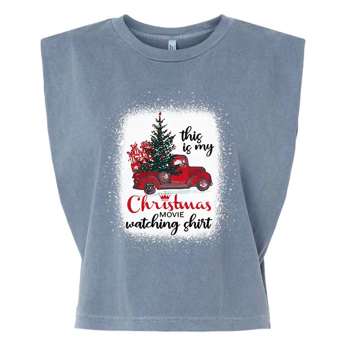 This Is My Christmas Movie Watching Vintage Red Truck Garment-Dyed Women's Muscle Tee