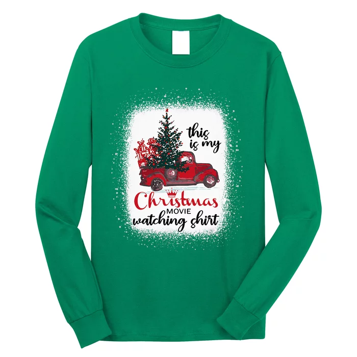 This Is My Christmas Movie Watching Vintage Red Truck Long Sleeve Shirt