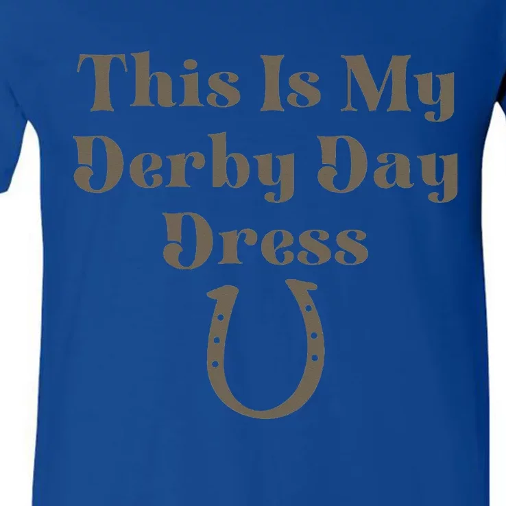 This Is My Derby Day Dress Horse Racing V-Neck T-Shirt