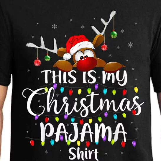 This Is My Christmas Pajama Shirt Xmas Lights Funny Holiday Pajama Set