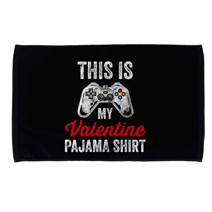 This Is My Valentine Pajama Gift Funny Valentine's Day Gift Funny Gift Microfiber Hand Towel