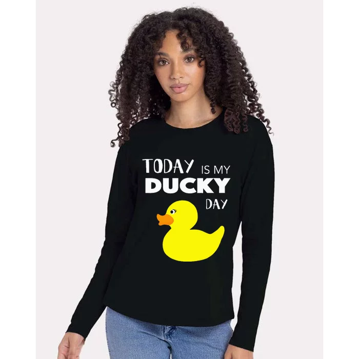 Today Is My Ducky Day I Lucky Day Womens Cotton Relaxed Long Sleeve T-Shirt