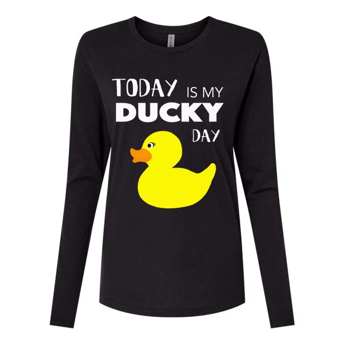 Today Is My Ducky Day I Lucky Day Womens Cotton Relaxed Long Sleeve T-Shirt