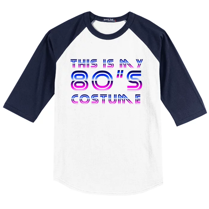 This Is My 80s Costume Period Cotume Funny Halloween Baseball Sleeve Shirt