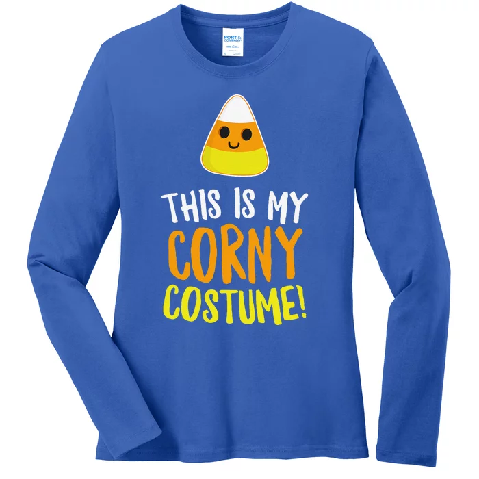 This Is My Corny Costume Funny Halloween Outfit Ladies Long Sleeve Shirt