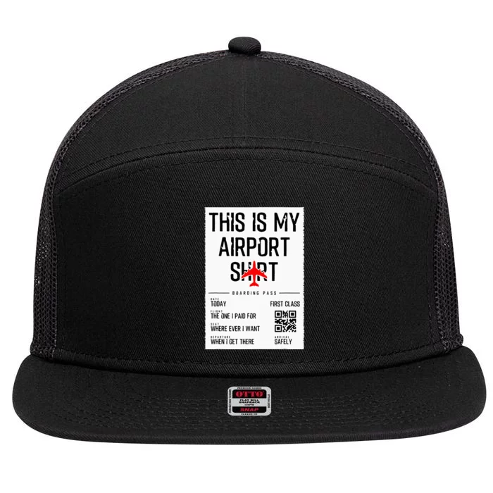 This Is My Airport Family Travel 7 Panel Mesh Trucker Snapback Hat