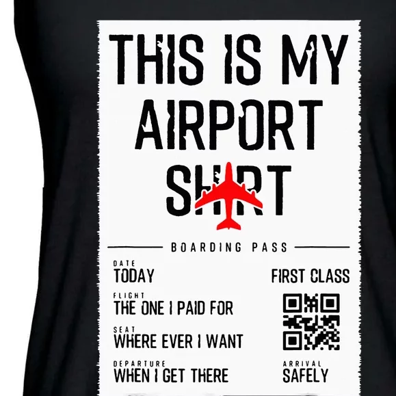 This Is My Airport Family Travel Ladies Essential Flowy Tank