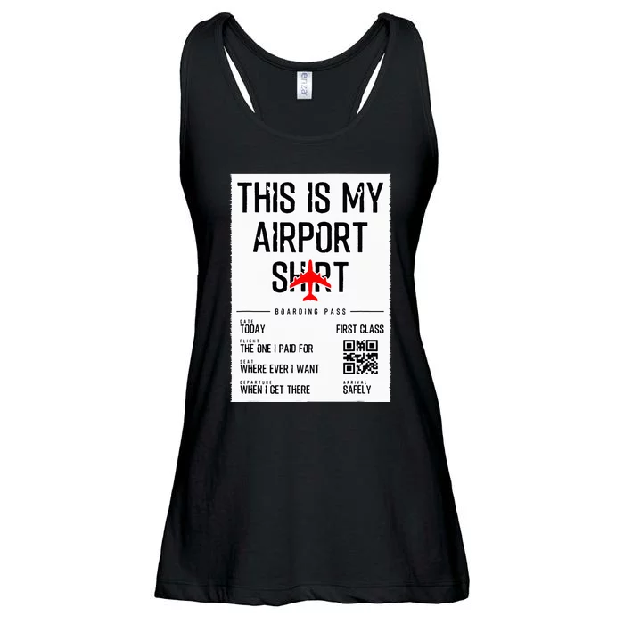 This Is My Airport Family Travel Ladies Essential Flowy Tank