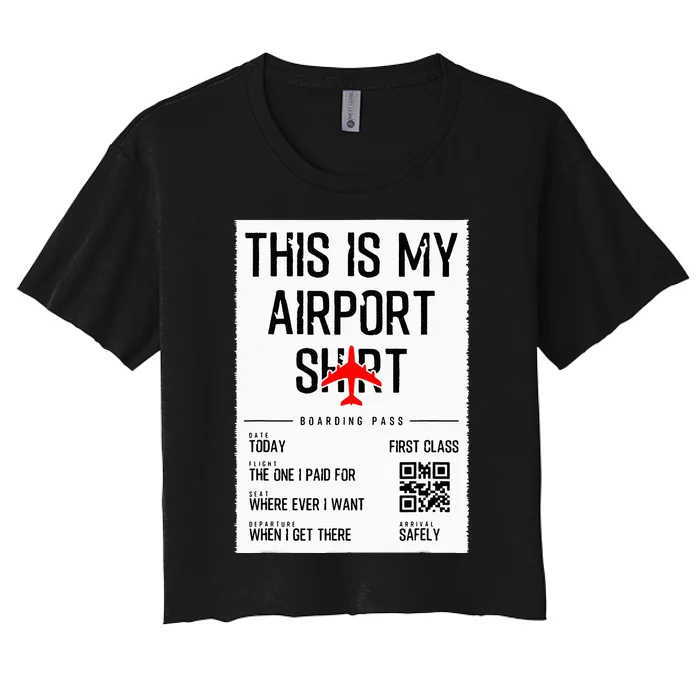 This Is My Airport Family Travel Women's Crop Top Tee