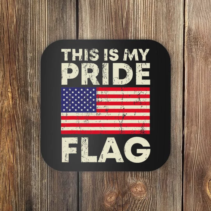 This Is My Pride Flag USA Patriots Gun American Flag Coaster