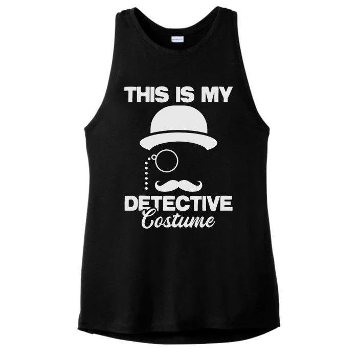 This Is My Detective Costume True Crime Lover Ladies Tri-Blend Wicking Tank