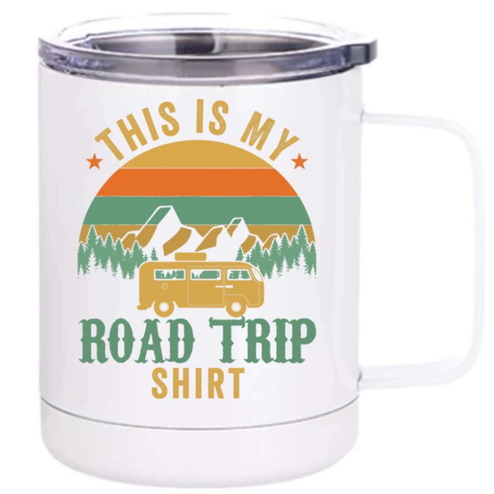 This Is My Road Trip RV Camper Travel Family Vacation Front & Back 12oz Stainless Steel Tumbler Cup