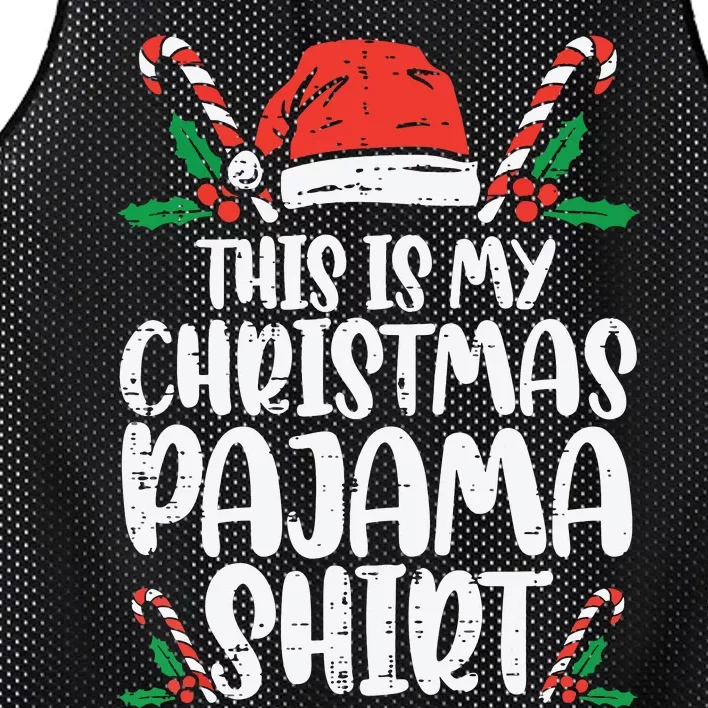 This Is My Christmas Pajama Mesh Reversible Basketball Jersey Tank