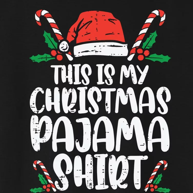 This Is My Christmas Pajama Women's Crop Top Tee