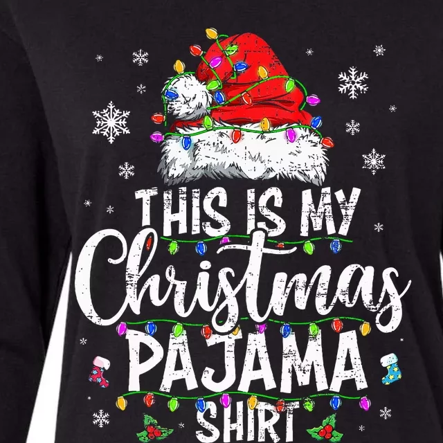 This Is My Christmas Pajama Xmas retro Womens Cotton Relaxed Long Sleeve T-Shirt