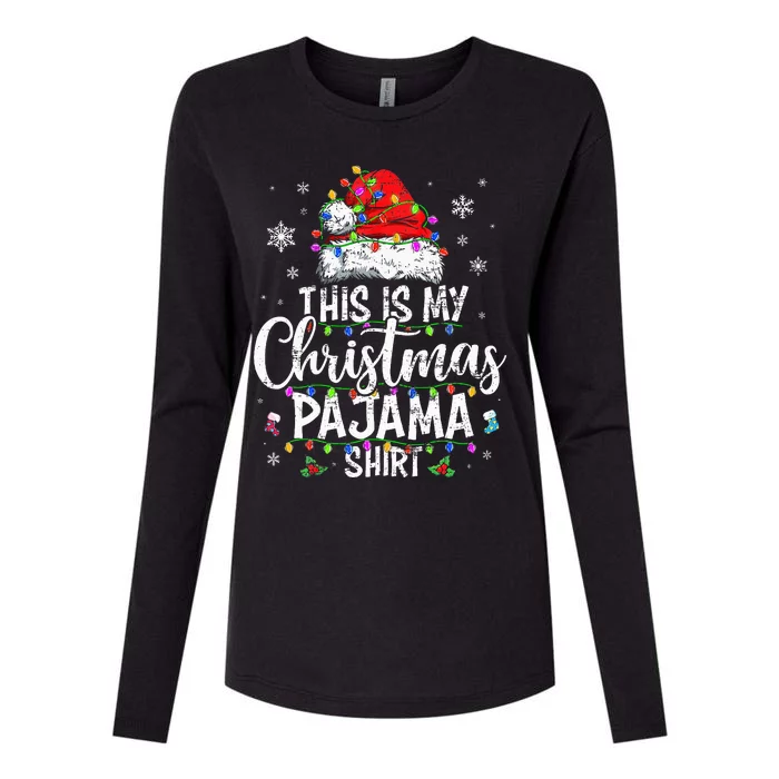 This Is My Christmas Pajama Xmas retro Womens Cotton Relaxed Long Sleeve T-Shirt