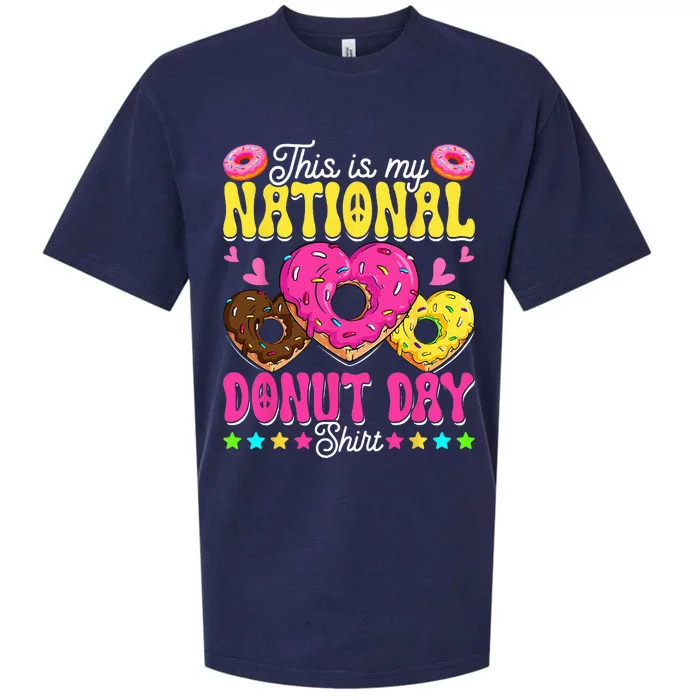 This Is My National Donut Day Funny Son Daughter Sueded Cloud Jersey T-Shirt