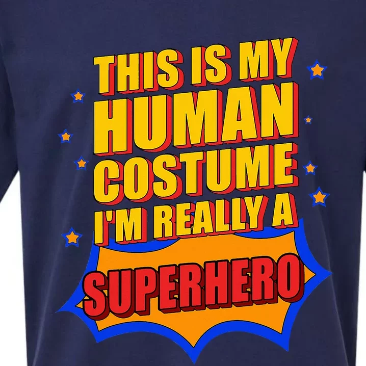 This Is My Human Costume Superhero Sueded Cloud Jersey T-Shirt