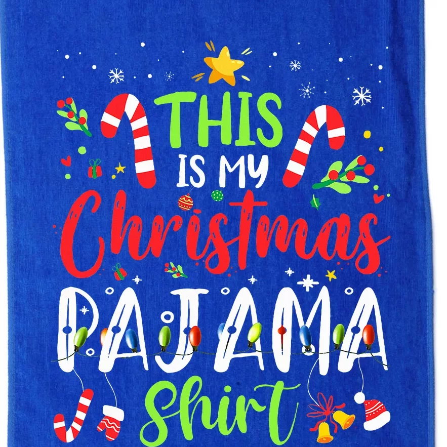 This Is My Christmas Pajama  Matching Family Pajamas Platinum Collection Golf Towel