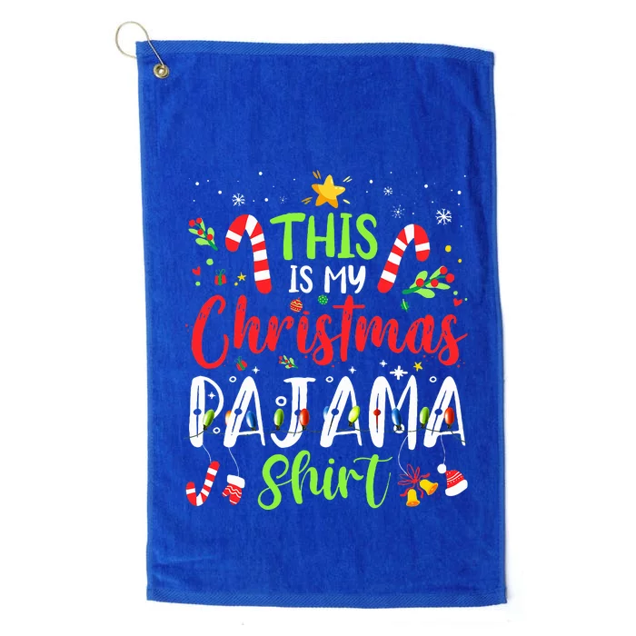 This Is My Christmas Pajama  Matching Family Pajamas Platinum Collection Golf Towel