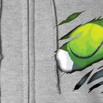 Tennis In Me Design Tennis Design Full Zip Hoodie