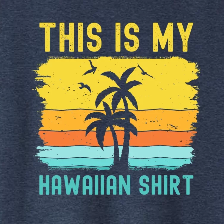 This Is My Hawaiian Palm Tropical Costume Party Hawaii Women's Crop Top Tee