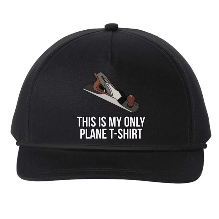 This Is My Plane Woodworker Snapback Five-Panel Rope Hat