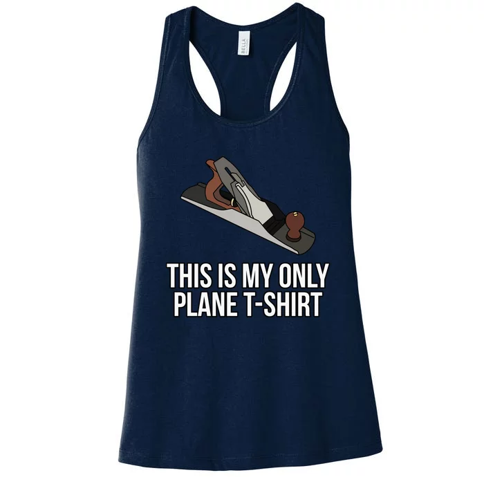 This Is My Plane Woodworker Women's Racerback Tank