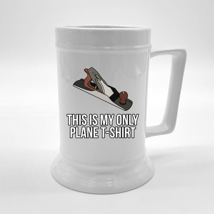 This Is My Plane Woodworker Front & Back Beer Stein