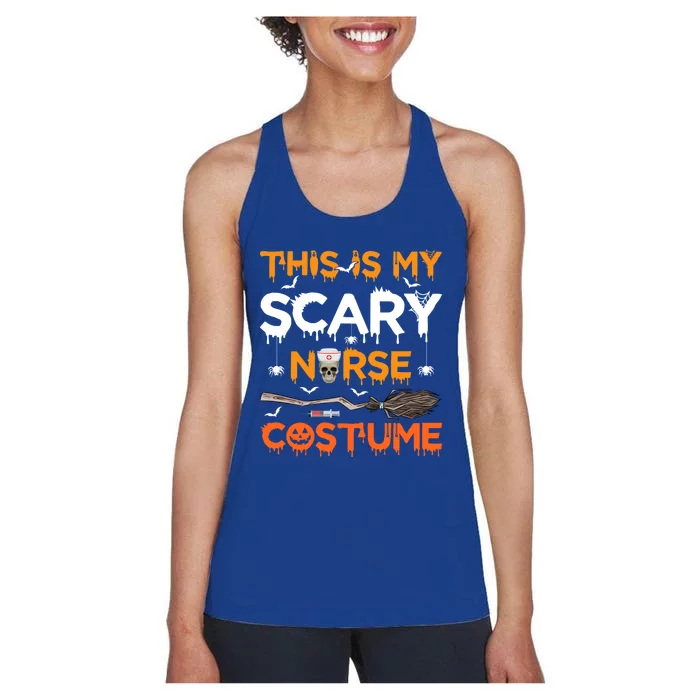 This Is My Scary Nurse Costume Halloween Gift Women's Racerback Tank