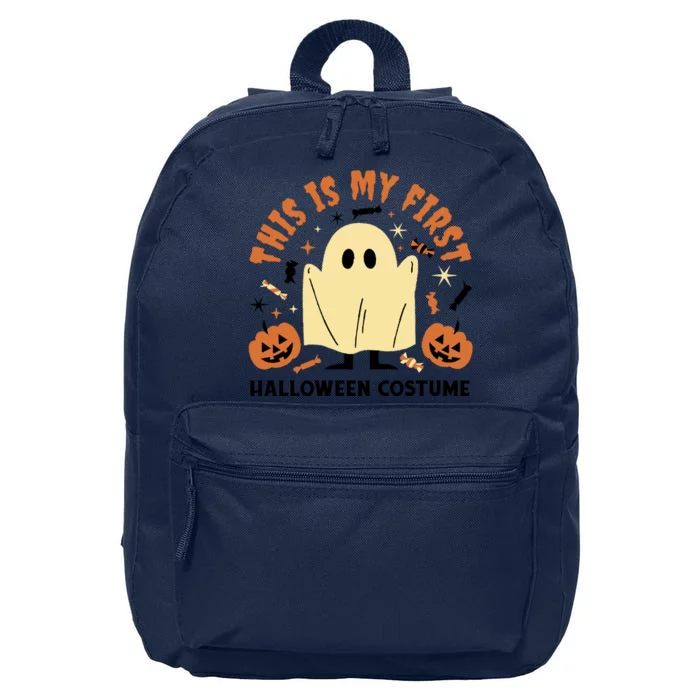 This Is My First Halloween Costume Cute Ghost 16 in Basic Backpack