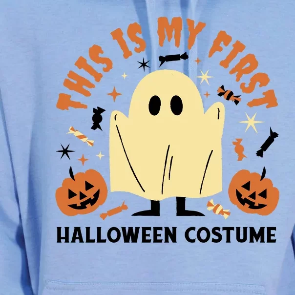 This Is My First Halloween Costume Cute Ghost Unisex Surf Hoodie