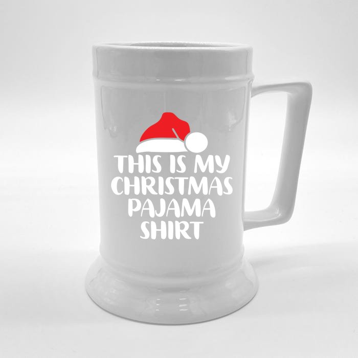 This Is My Christmas Pajama Funny Family Matching Xmas Gift Front & Back Beer Stein