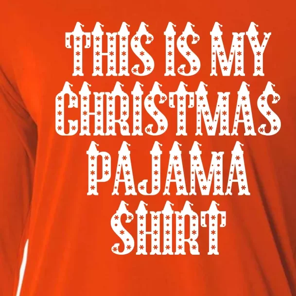 This Is My Christmas Pajama Shirts Santa Hats Cooling Performance Long Sleeve Crew