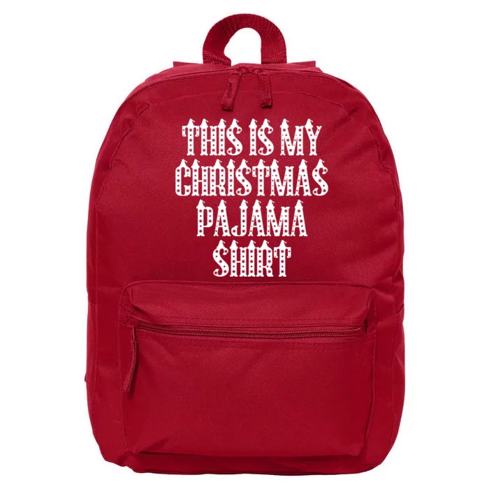 This Is My Christmas Pajama Shirts Santa Hats 16 in Basic Backpack