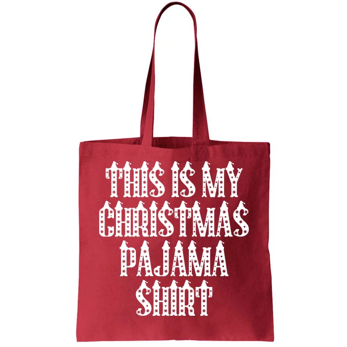 This Is My Christmas Pajama Shirts Santa Hats Tote Bag